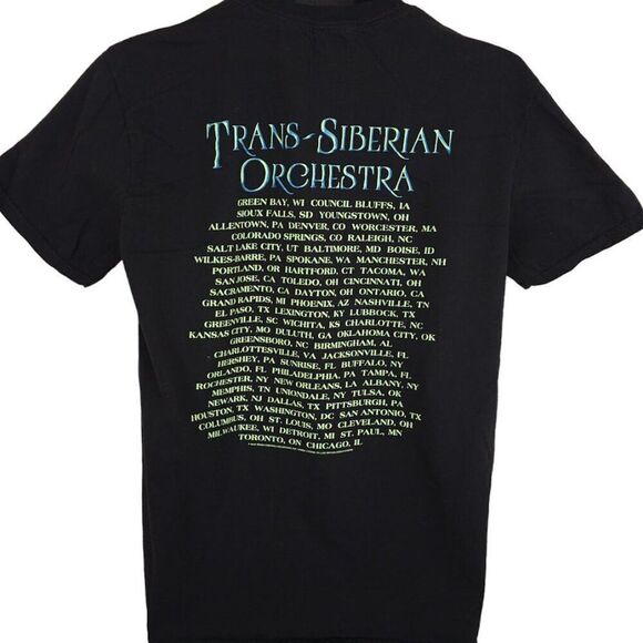 Trans Siberian Orchestra T Shirt Mens Size Large Black 2019 Winter Tour Wizard - Picture 6 of 9